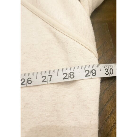 Athleta Cozy Karma Wrap Open Cardigan Ivory Fleece Size Large Oversized CozyCore - Picture 6 of 10